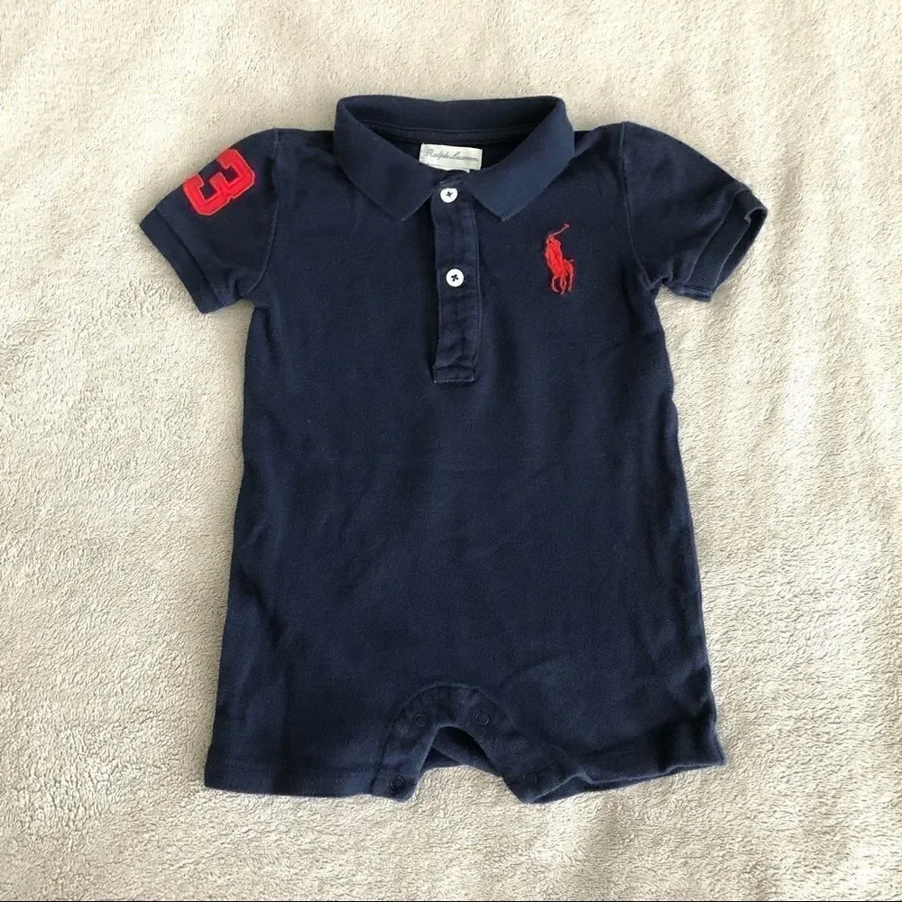 Ralph Lauren Pique Romper Onsie